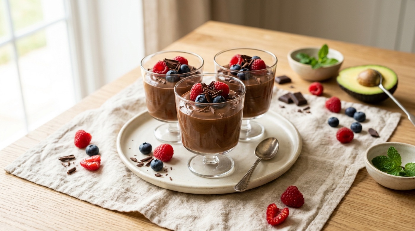 Chocolate avocado mousse