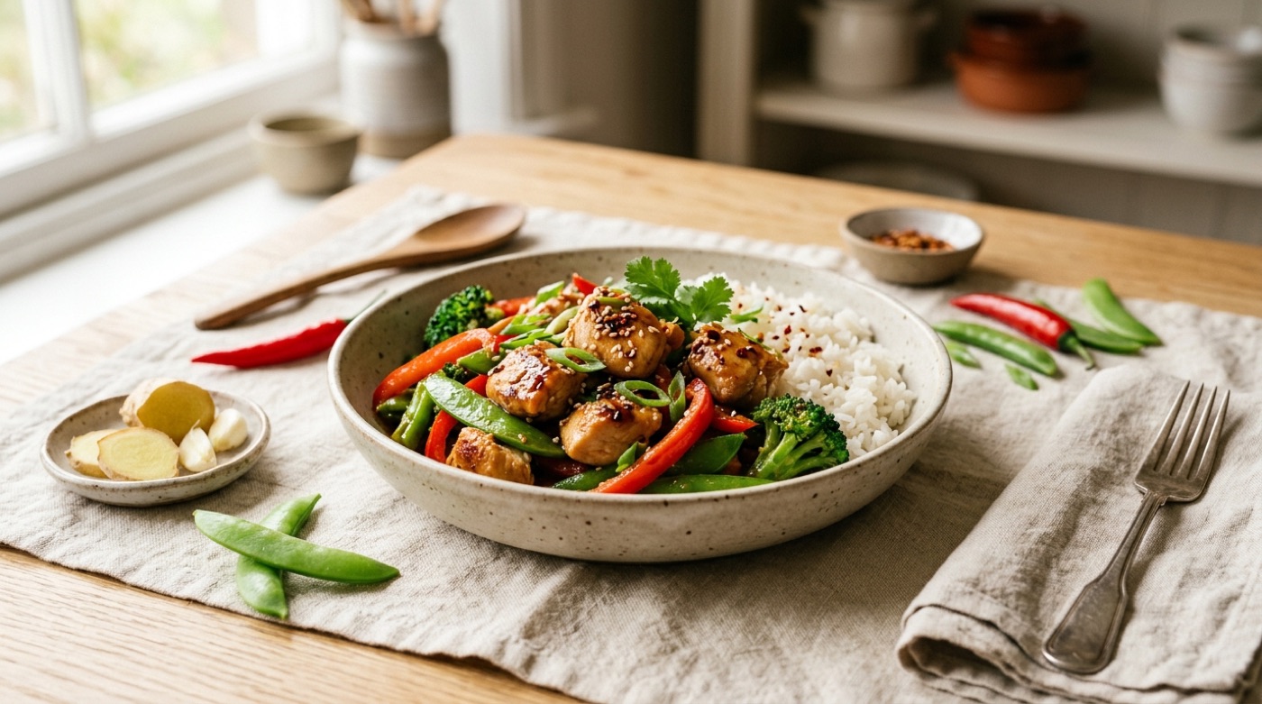 Garlic ginger chicken stir-fry
